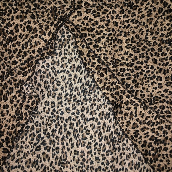 Leopard Print High-Low Skirt - Picture 2 of 6